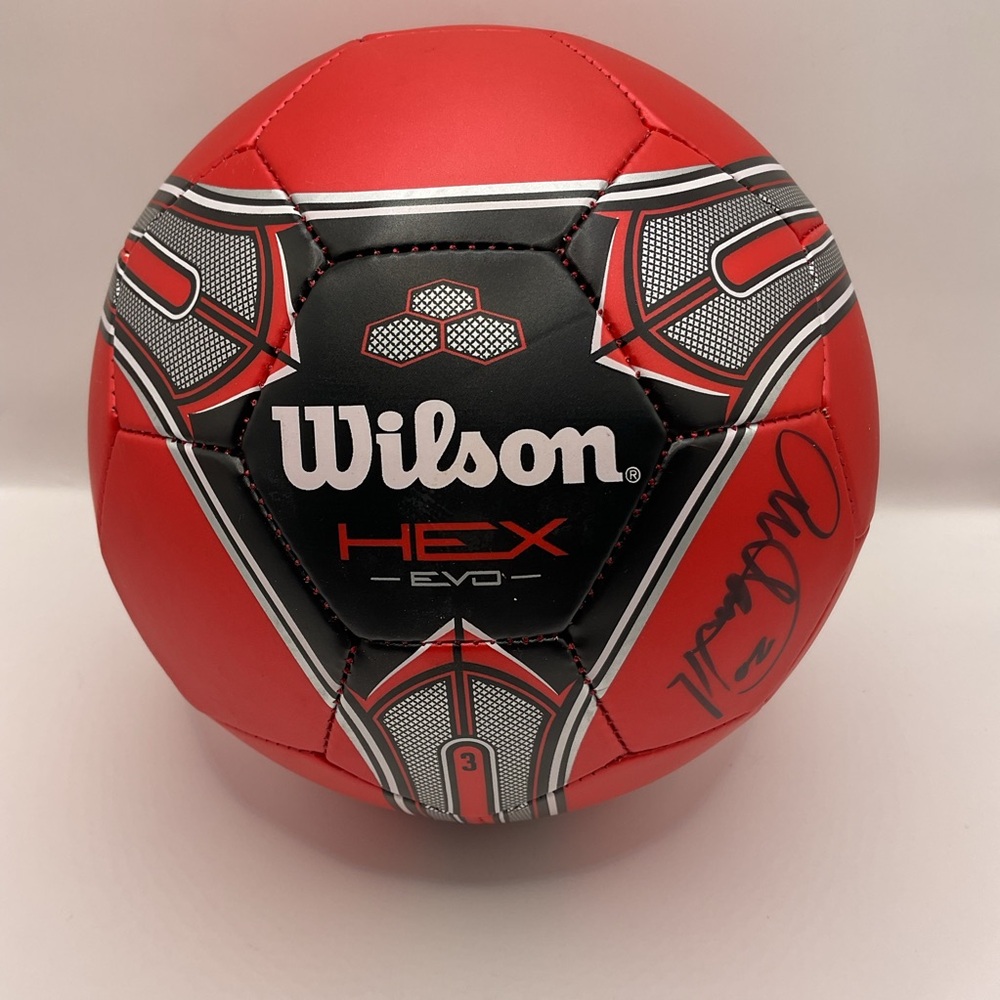 Abby Wombach‎ Signed Soccer Ball #20 Womens Soccer Wilson Size 3 Ball Red/Black